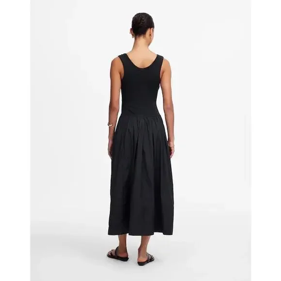 NWT Madewell Mixed Poplin Scoopneck Maxi Dress Size S - Picture 10 of 10